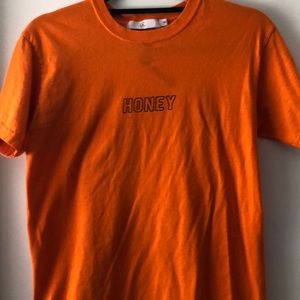 Orange vintage logo Honey tee (Missguided)